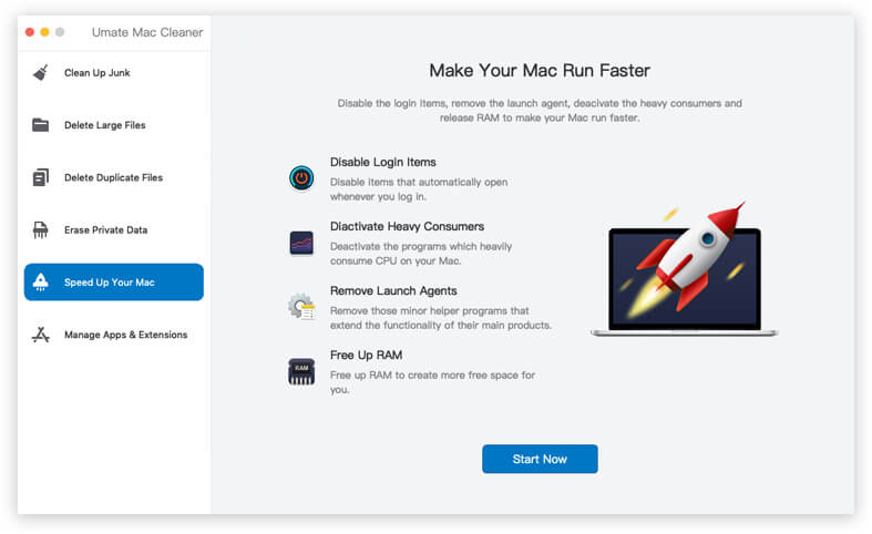 Select Speed up Your Mac Module