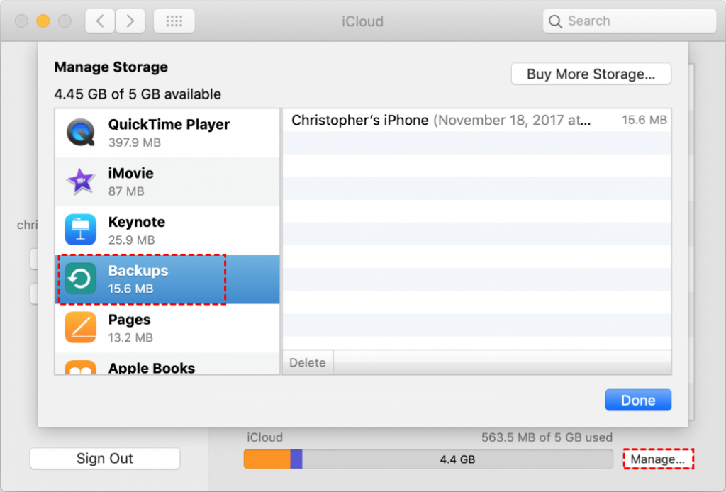 iPhone backup location on Mac