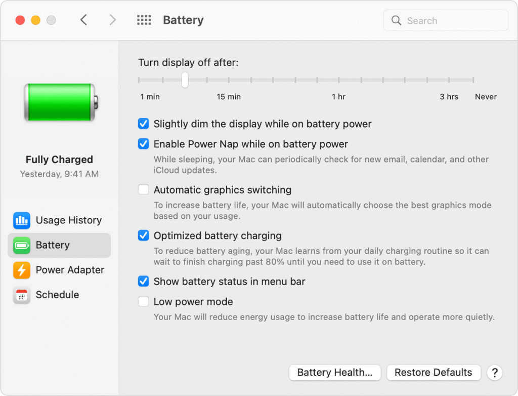 Tweak The Battery Settings