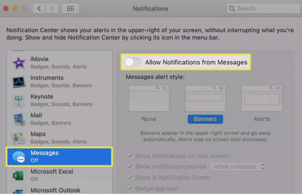 How to Hide iMessage Notifications On a Mac?