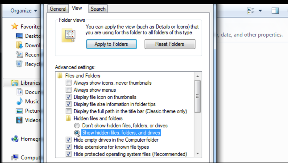 Show Hidden Files