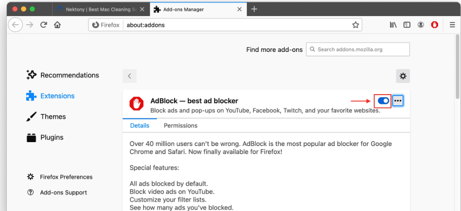 How to disable AdBlock in Firefox