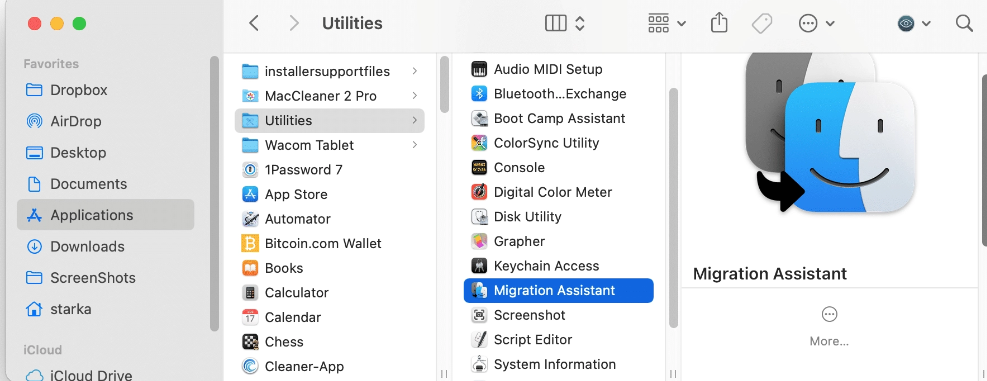 Migration Assistant on Setup Assistant