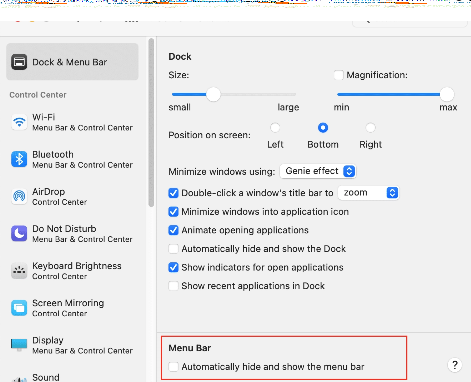 How to customize the menu bar on Mac