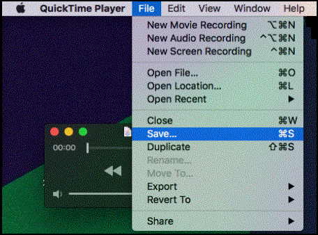 Save GIFs on Mac with QuickTime