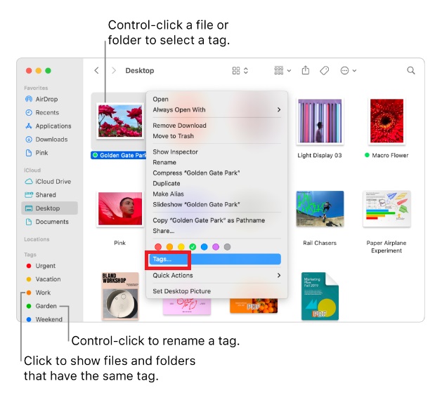 tag files on Mac